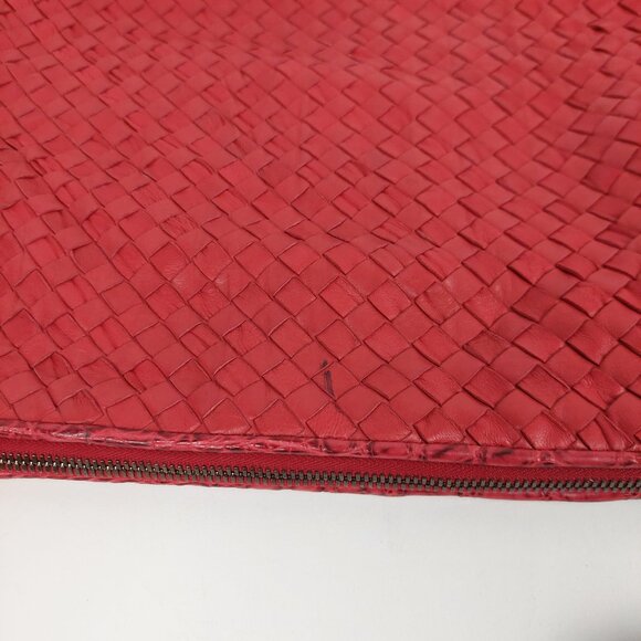 SOLD Bottega Veneta Red Intrecciato Woven Nappa Torchon Oversized Hobo Bag - Picture 8 of 16